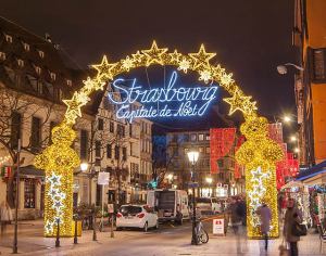 Weihnachtsmarkt im Elsass in Strasbourg