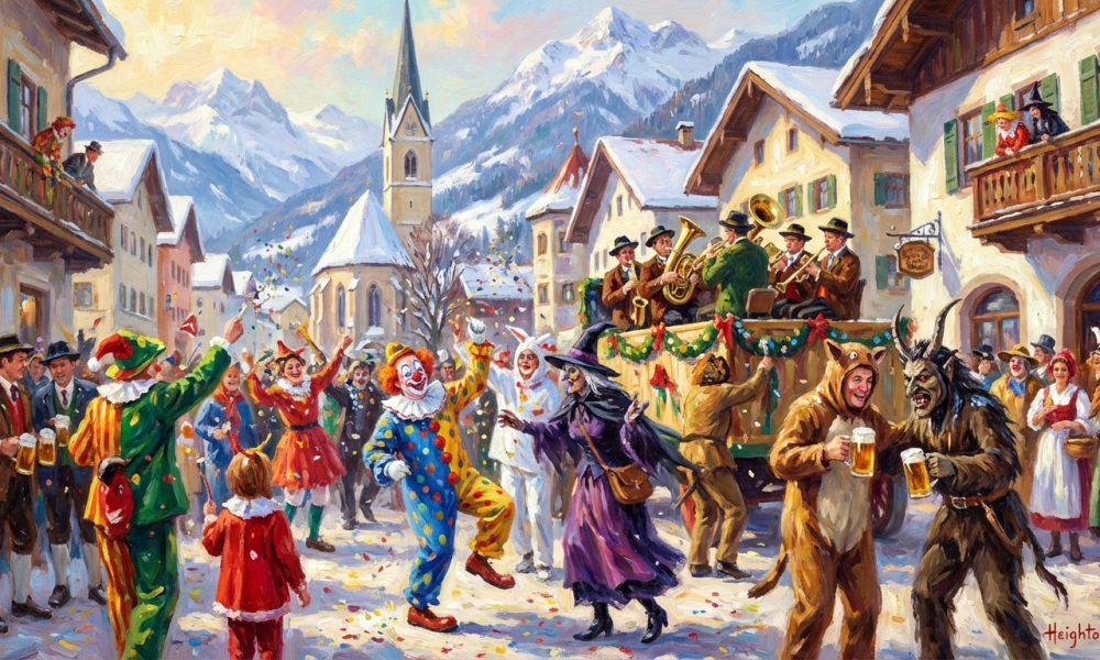 fasching in österreich verschneit