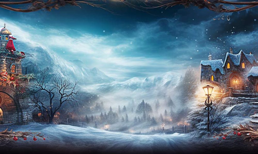 weihnachtliche landschaft schnee